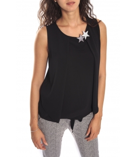 RINASCIMENTO Top with stars BLACK rt. CFC0069724003