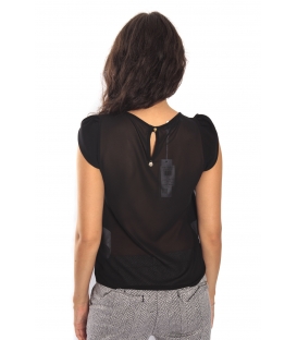 RINASCIMENTO Blouse / Top short sleeve BLACK Art. CFC0069665003