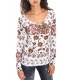 SUSY MIX Jersey in fantasy BEIGE with V neck Art. 61090