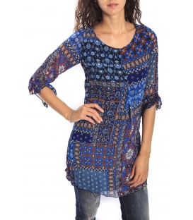 SUSY MIX Maglia lunga / mini abito FANTASY BLUE Art. 61902