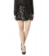 ALMAGORES Short skirt with paillettes BLACK Art. 541AL70754