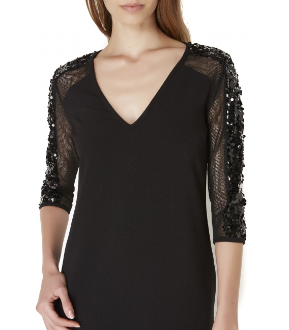 ALMAGORES Dress with pailettes BLACK Art. 541AL10010