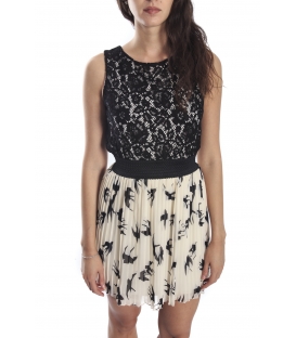 Rinascimento Abito in pizzo NERO e BEIGE CFC0069694003