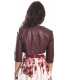 RINASCIMENTO Short jacket in eco-leather with buttons BORDEAUX Art. CFC0069654003