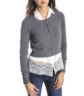 RINASCIMENTO Cardigan corto GREY Art. CFM0007241003