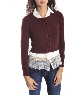 RINASCIMENTO Short Cardigan BORDEAUX Art. CFM0007241003