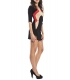 DENNY ROSE Short dress with print BLACK 52DR11020