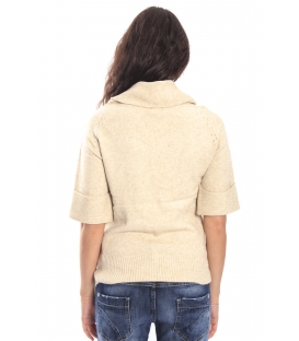 GRAFFIO Sweat mit Hals Kurzarm BEIGE Art. WGD378