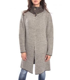 GRAFFIO Cappotto lungo con 2 bottoni FANGO-BEIGE Art. WGD393