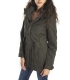 HOMEWARD Parka with zip and clips col. OLIVE Art. HLC364