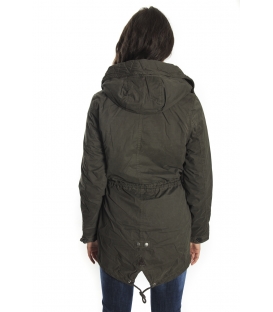 HOMEWARD Parka con zip e clips col. OLIVE Art. HLC364