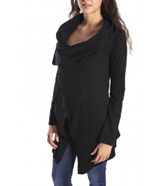 SUSY MIX Asymmetric sweatshirt BLACK Art. 5314