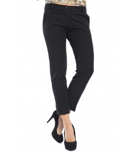 DENNY ROSE Pants cinos with zip BLACK 52DR21013