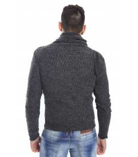 DIKTAT Sweater with neck detail DARK GREY Art. D77035