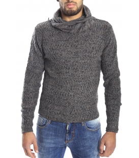 DIKTAT Maglione con dett. collo intrecciato FANTASY GREY Art. D77035