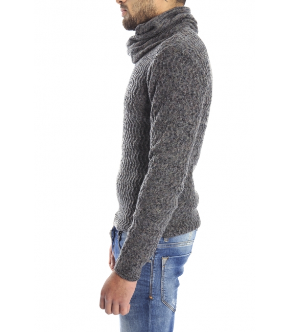 DIKTAT Sweater with neck detail FANTASY GREY Art. D77035