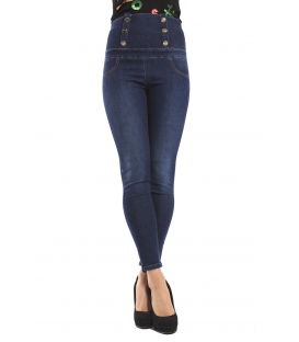 DENNY ROSE Jeans vita alta con zip DENIM 52DR21022