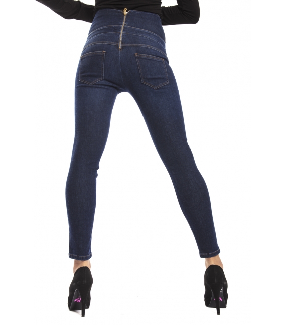 DENNY ROSE Jeans vita alta con zip DENIM 52DR21022