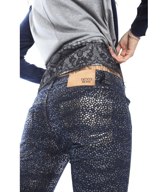 DENNY ROSE Pantalone slim fit effetto metallizzato FANTASY 52DR21005