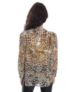 DENNY ROSE Blusa maniche lunghe ANIMALIER 52DR41006