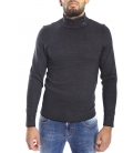 DIKTAT Sweater with buttons GREY D77088 made in Italy