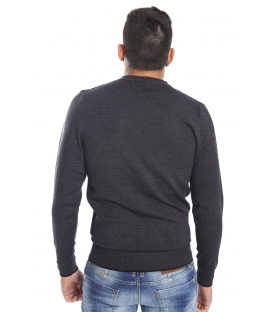 DIKTAT Sweater with pocket FANTASY BLACK D77087 Made in Italy