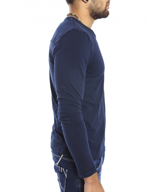 Gaudi Jeans - Maglia girocollo con taschino BLUE 52bu67186