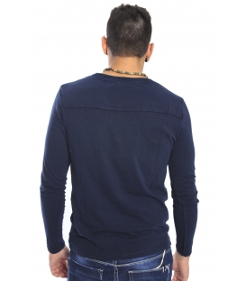 Gaudi Jeans - Maglia girocollo con taschino BLUE 52bu67186