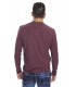 Gaudi Jeans - Jersey crew-neck with buttons BORDEAUX 52bu67185