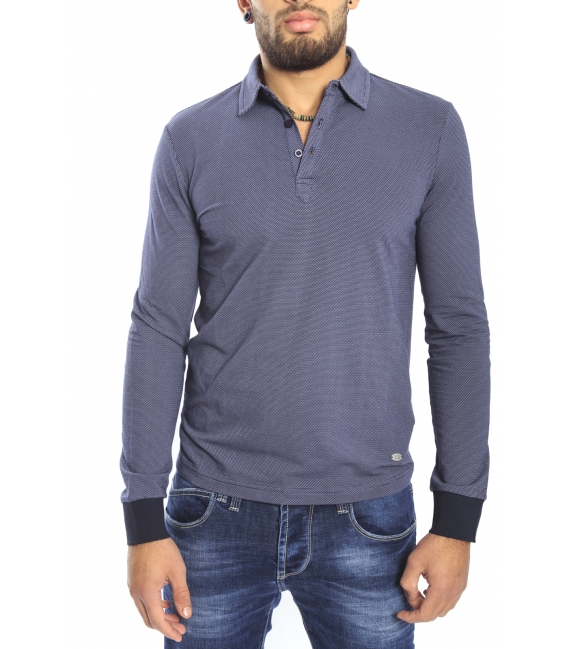Gaudi Jeans - Camicia / Polo con bottoni FANTASY BLUE 52bu67194