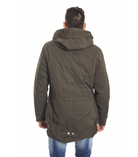 HOMEWARD Parka with hood zip and clips OLIVE Art. HMC310