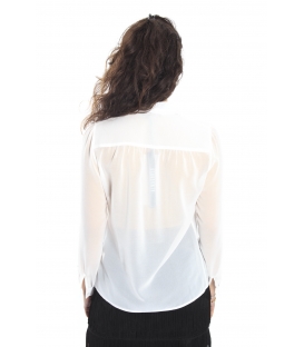 ALMAGORES Camicia / Blusa georgette con fiocco BIANCO Art. 541AL40402