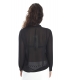 ALMAGORES Shirt georgette with bow-tie BLACK Art. 541AL40405