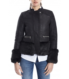 ALMAGORES Quilted short down jacket BLACK Art. 541AL30305