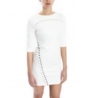 ALMAGORES Studded dress WHITE Art. 541AL10003