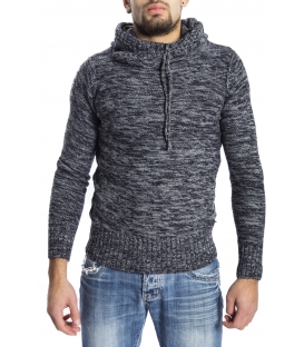 GRAFFIO Sweat with hood with wool BLUE/GREY Art. WGU134