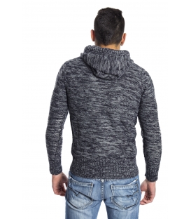 GRAFFIO Sweat with hood with wool BLUE/GREY Art. WGU134