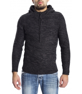 GRAFFIO Sweat with hood with wool DARK GREY /BLACK Art. WGU134