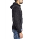 GRAFFIO Sweater with zip and hood DARK GREY / BLACK Art. WGU133