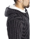 GRAFFIO Sweater with hood and fur inside DARK GREY/BLACK Art. WGU121