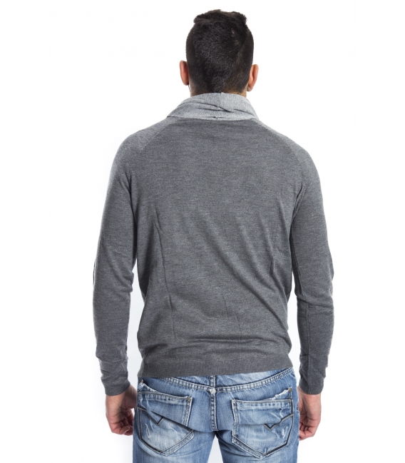 Gaudi Jeans - Maglia bicolor con collo GREY 52BU56060