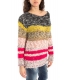 MARYLEY Sweater in fantasy YELLOW/FUXIA Art. 51B89W MADE IN ITALY