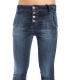 MARYLEY Jeans Boyfriend with rips and buttons DENIM Art. B553 MADE IN ITALY