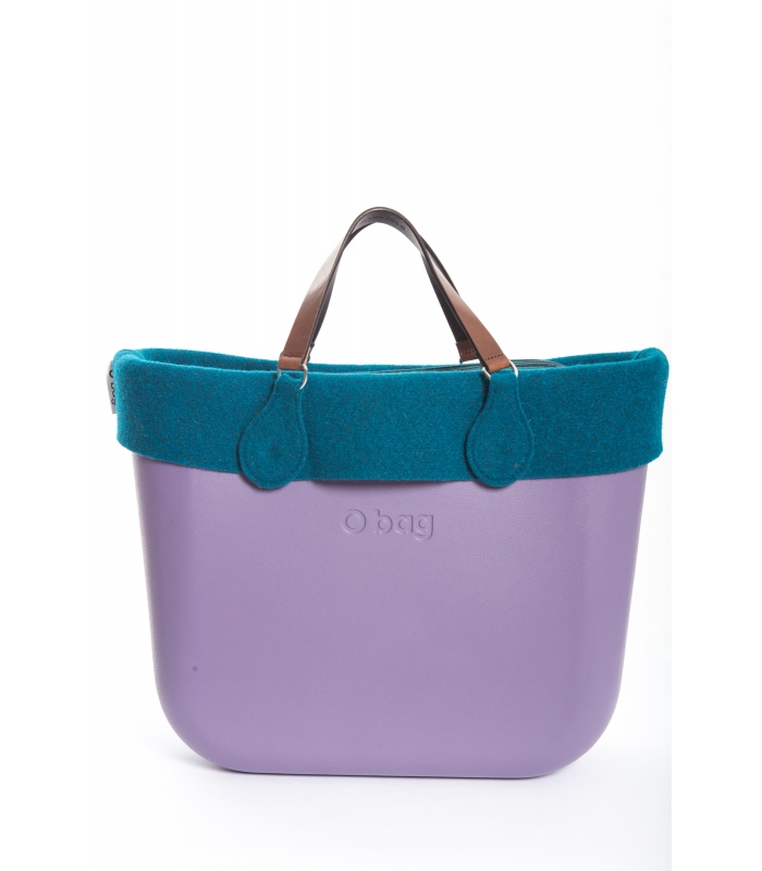 Fullspot O Bag Standard borsa completa Viola con bordo in feltro Petrolio