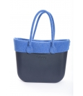 Fullspot O'Bag Standard borsa completa Blu Navy con bordo e manici in feltro Blu avio