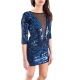 DENNY ROSE Dress with paillettes BLUE 52DR12004