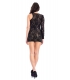 DENNY ROSE Dress with lace and paillettes BLACK 52DR12009