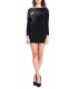 DENNY ROSE Dress long sleeve with star BLACK 52DR12019