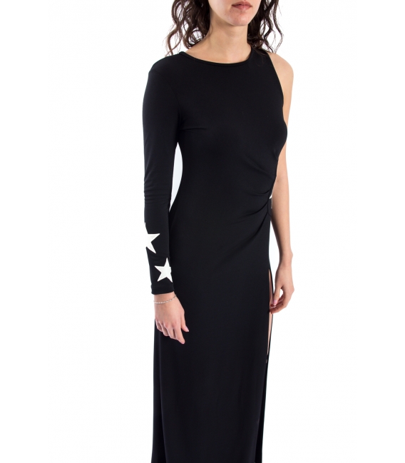 DENNY ROSE Long dress with stars BLACK 52DR12013