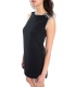 DENNY ROSE Short dress with silver details BLACK 52DR12029